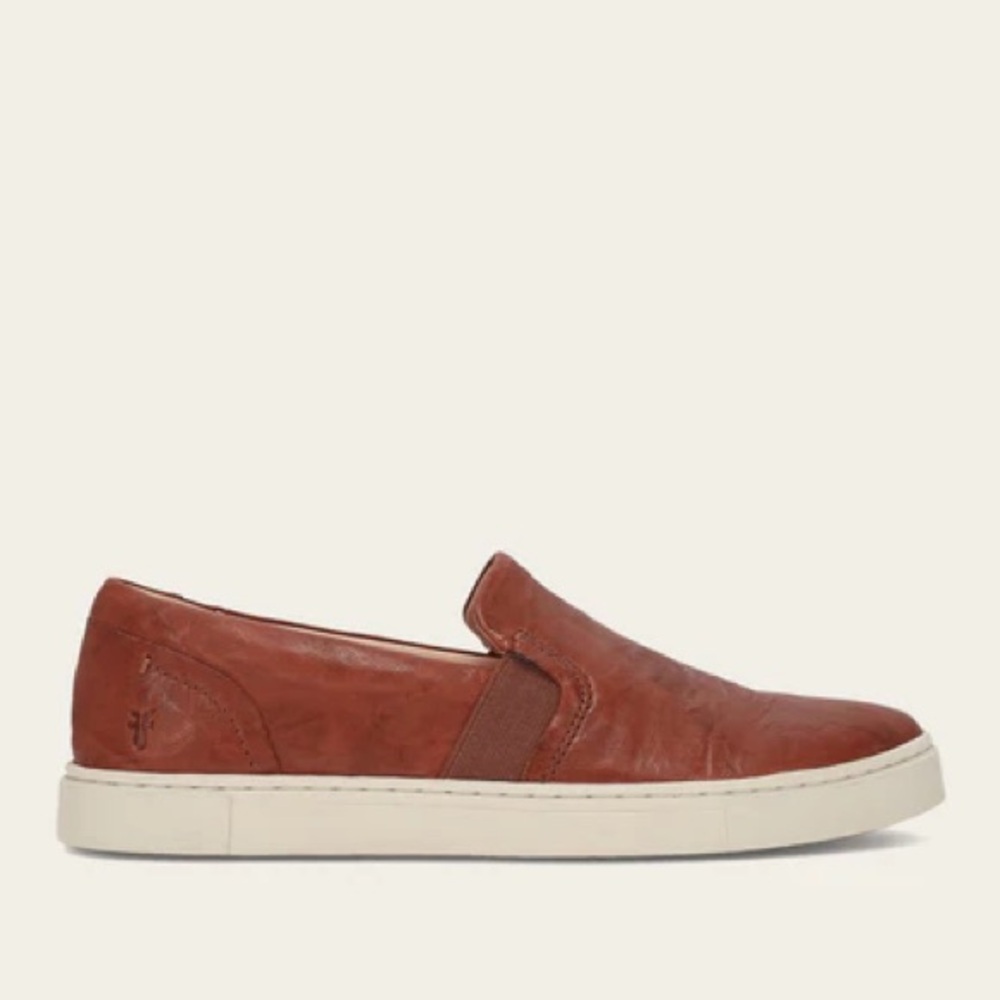 Frye Brown Leather Slip-On Flats